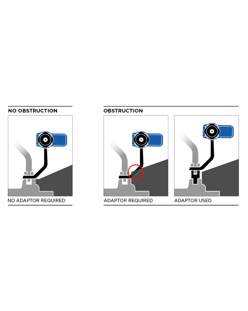 Quad Lock Motorcycle / Scooter Mirror Stem Mount Adaptor Kit