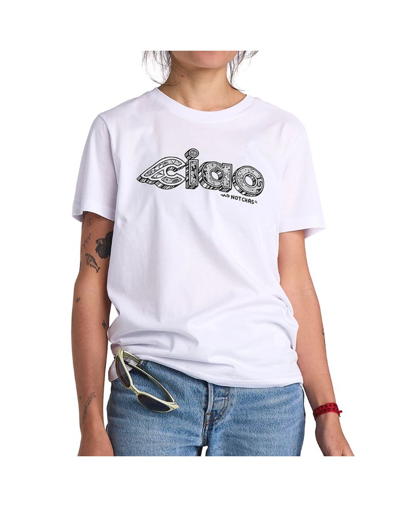 Cinelli T-Shirt - Ciao White by Chas Cristiansen