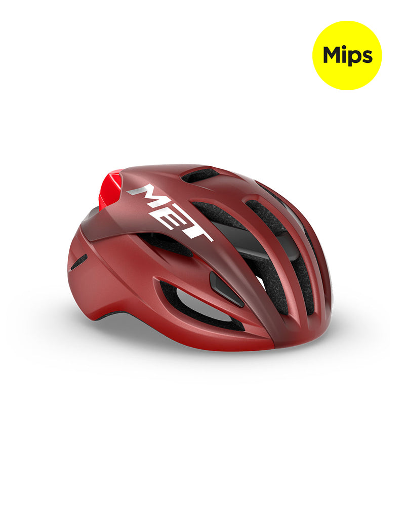 MET Rivale MIPS Road Helmet Black Red Metallic M