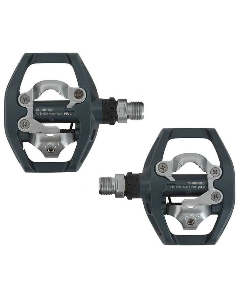 Shimano Pdeh500spd Bike Pedals Cleat Set Included Dual Sided Platform