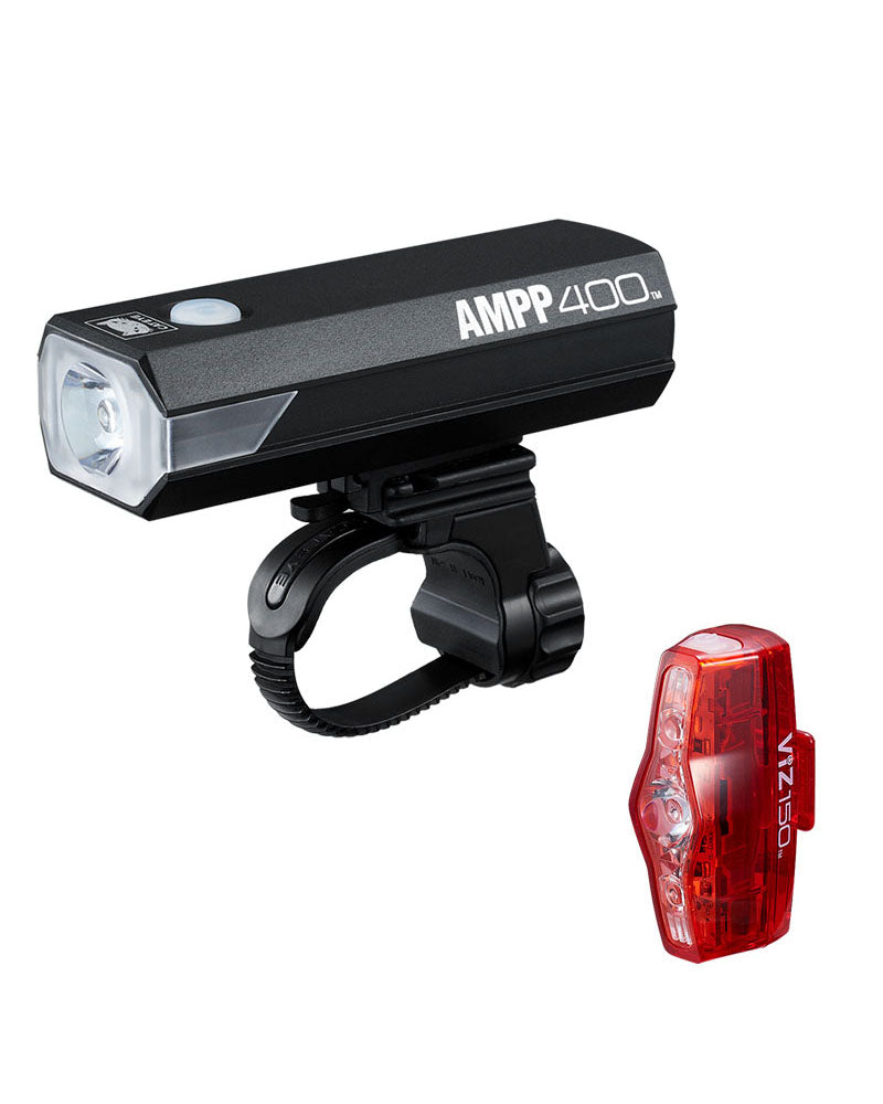 Cateye Ampp 400 & Viz150 Front & Rear Light Set