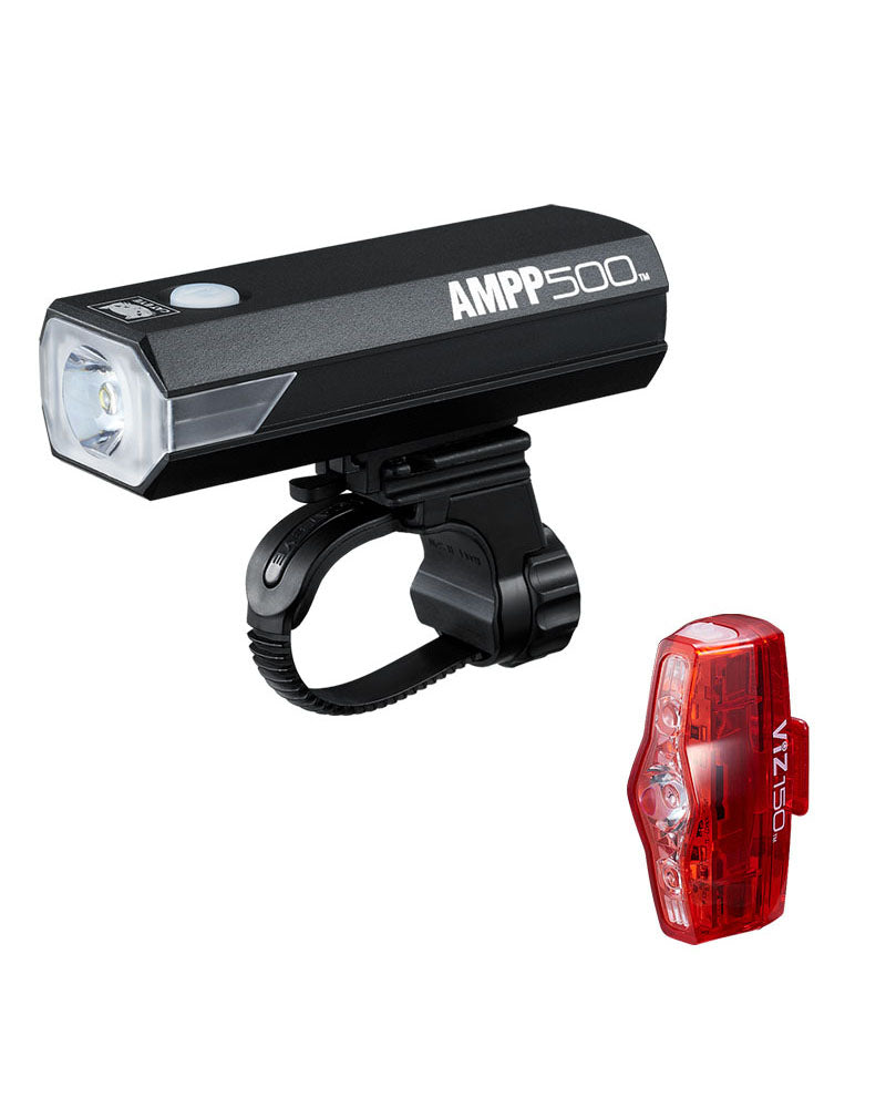 Cateye Ampp 500 & Viz150 Front & Rear Light Set