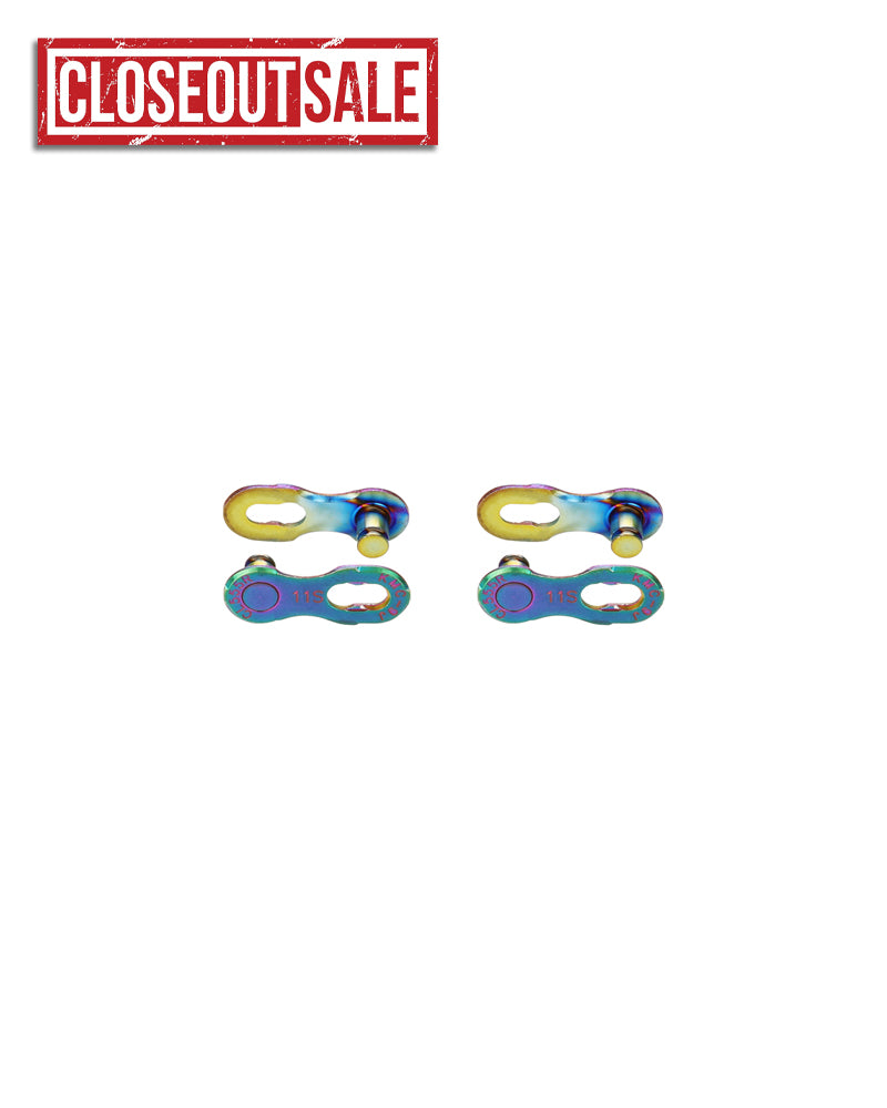KMC 11 Speed Missing Link Chain Connector - Aurora Blue