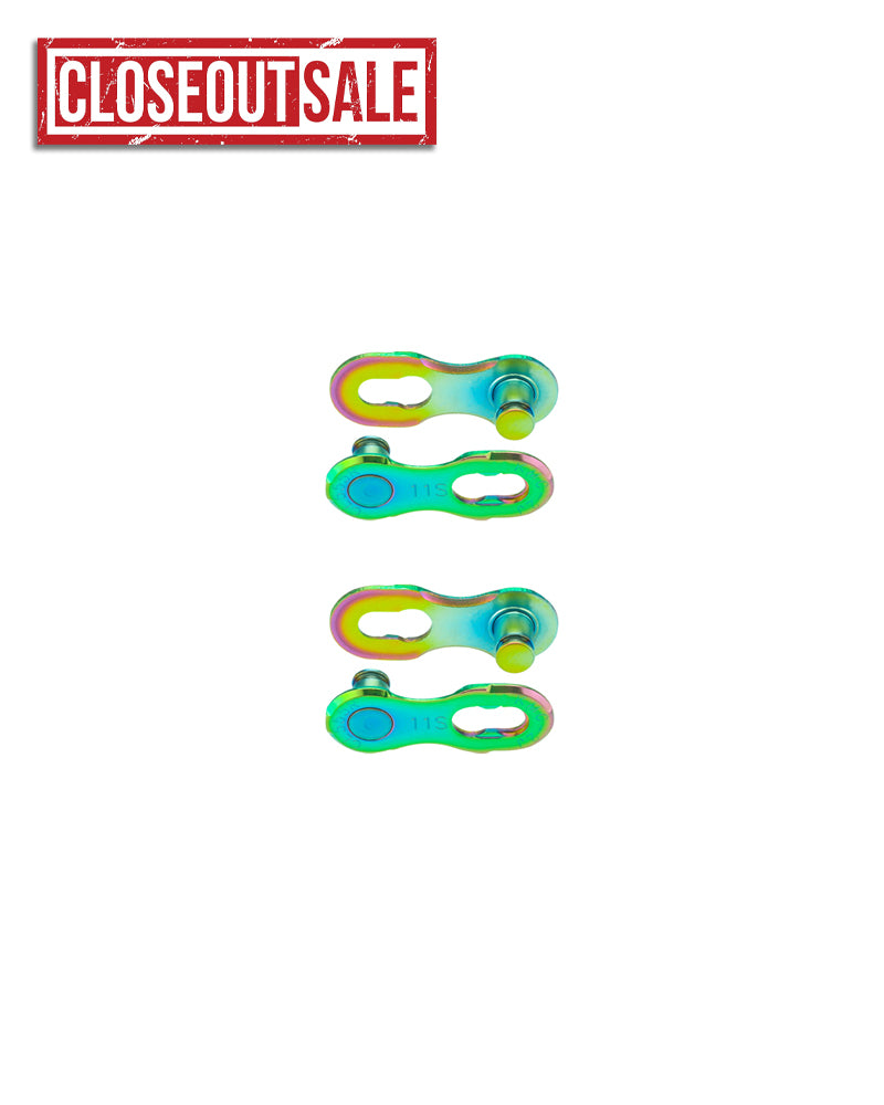 KMC 11 Speed Missing Link Chain Connector - Aurora Green