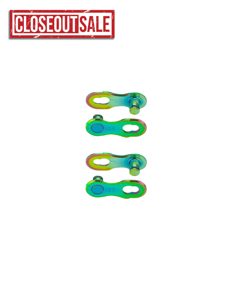 KMC 12 Speed Missing Link Chain Connector - Aurora Green