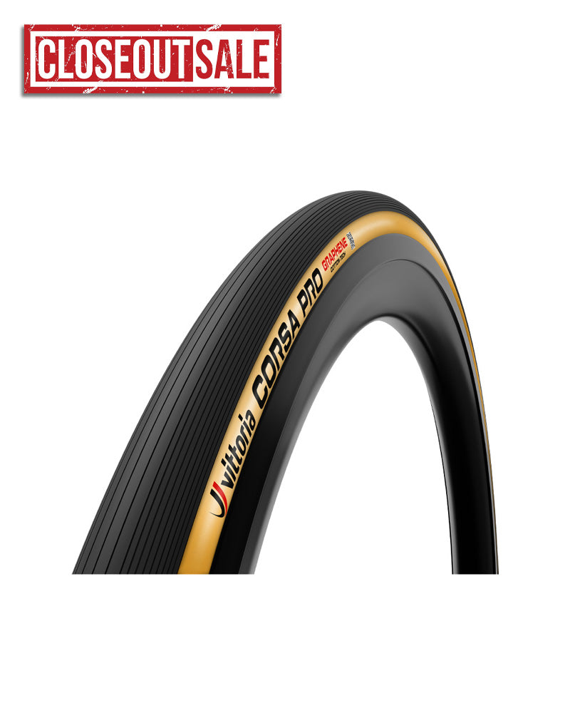 Vittoria Corsa Pro Graphene Tubeless Ready Competition Road Tyre Set - Limited Edition Gold