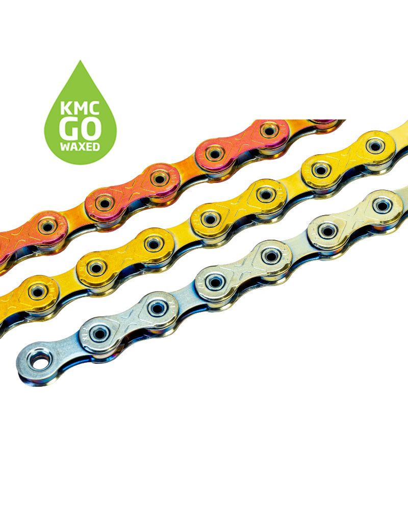 KMC X12L Go Waxed 12 Speed Chain - Crimson Blaze