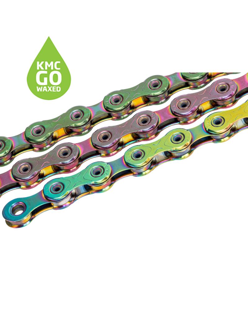 KMC X12L Go Waxed 12 Speed Chain - Emerald Flame