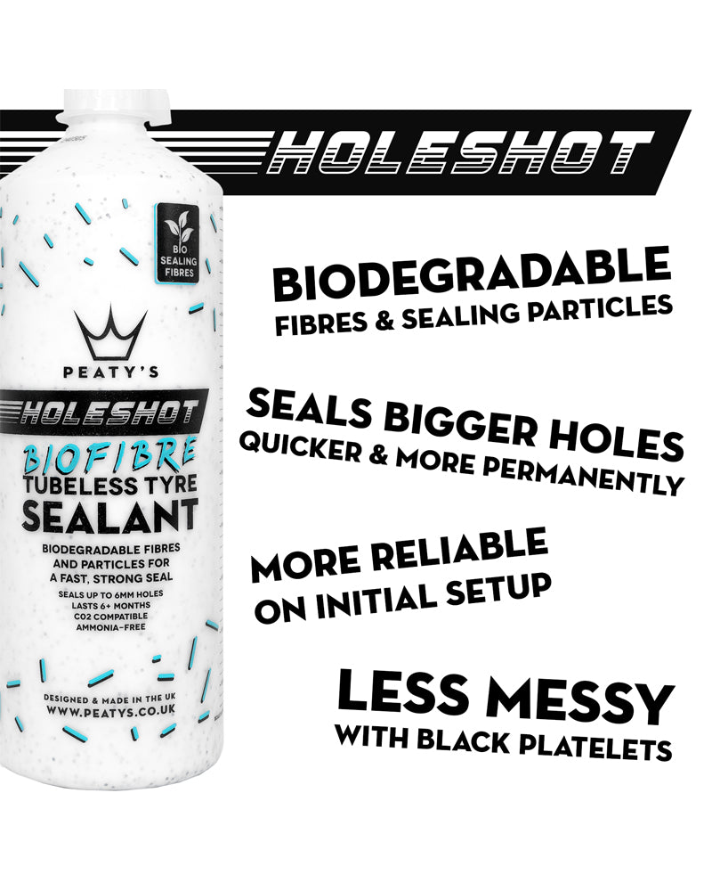 Peaty's HoleShot BioFibre Tubeless Tyre Sealant