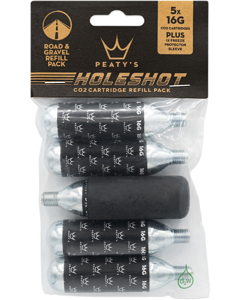 Peaty's CO2 Cartridge Refill Pack (Pack van 5) & Freeze Protector