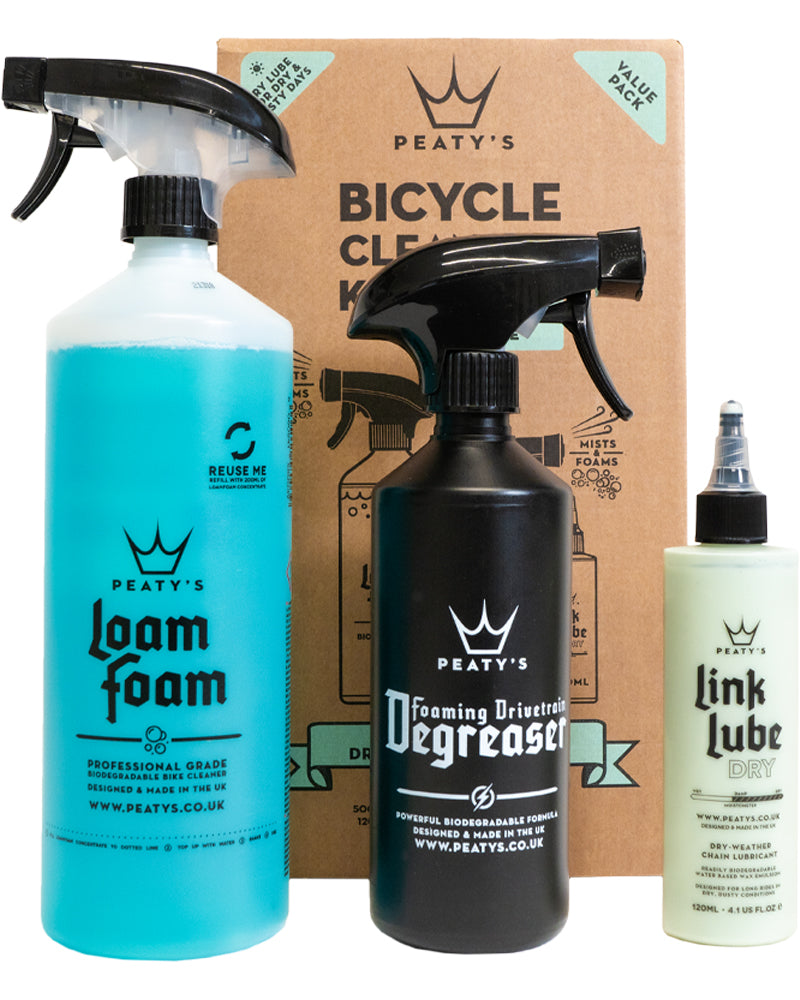 Peaty's Wash Degrease & Lube Starter Pack - Dry