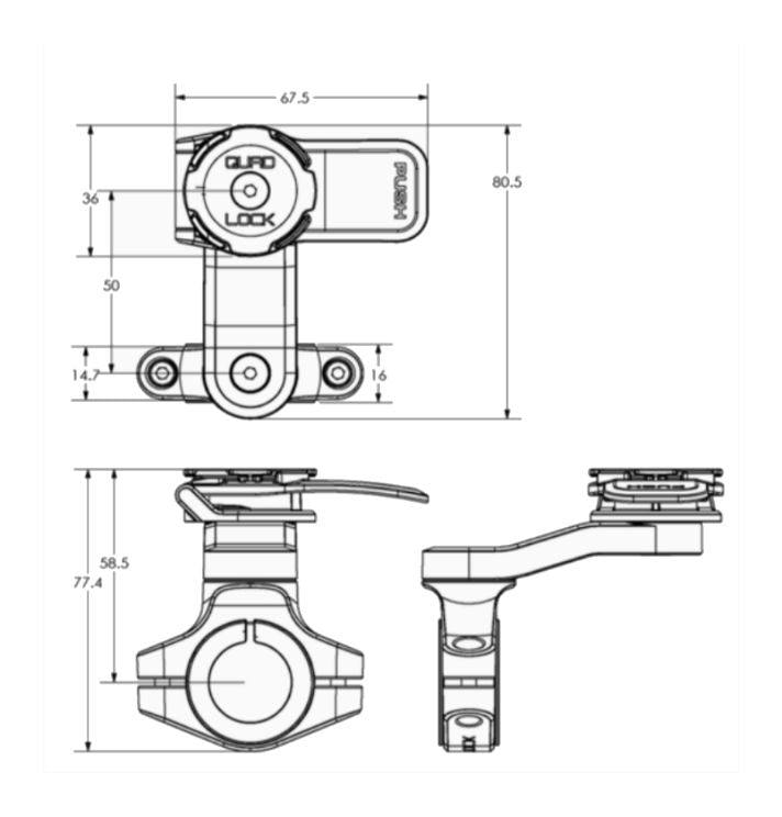 Quad Lock Motorcycle Handlebar Mount