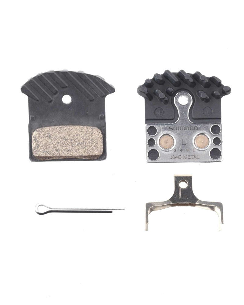 Shimano XTR-XT-SLX-Alfine J04C Ice-Tech With Radiator Fin Metal Disc Brake Pads